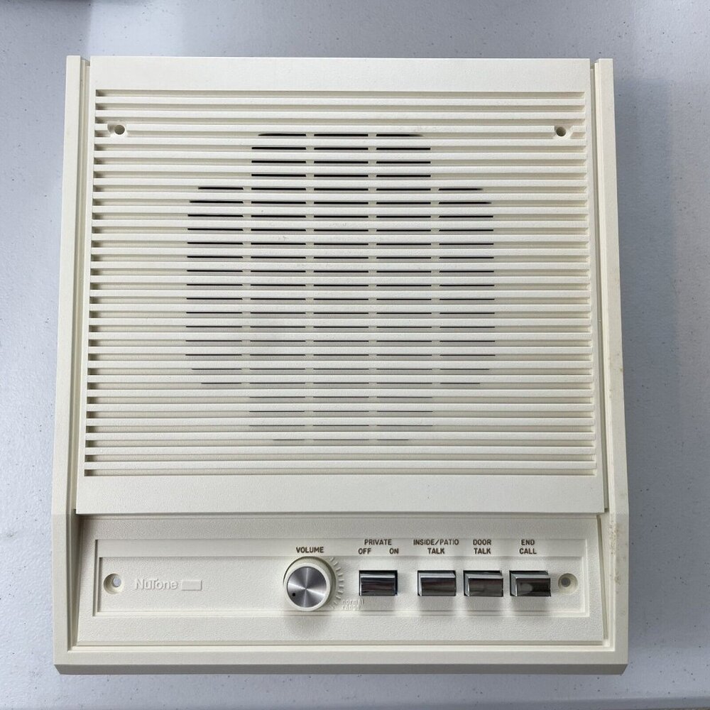 NuTone IS-308L 8” Indoor Intercom Speaker with Controls Adobe White - Open Box